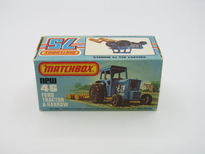 Matchbox Superfast 46C Ford Tractor Black Mixed Hubs Light Yellow Interior