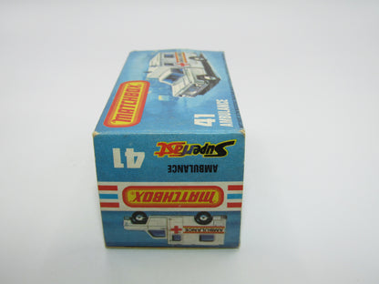 Matchbox Superfast No 41C Ambulance  - CROSS Ambulance YELLOW Interior