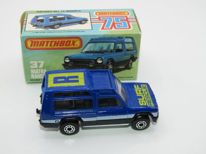 Matchbox Superfast 37E Matra Rancho Blue SURF RESCUE, Narrow Wheels