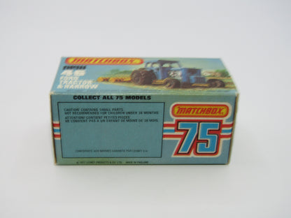 Matchbox Superfast 46C Ford Tractor Black Mixed Hubs Light Yellow Interior