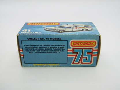 Matchbox Superfast No 41C Ambulance  - CROSS Ambulance YELLOW Interior