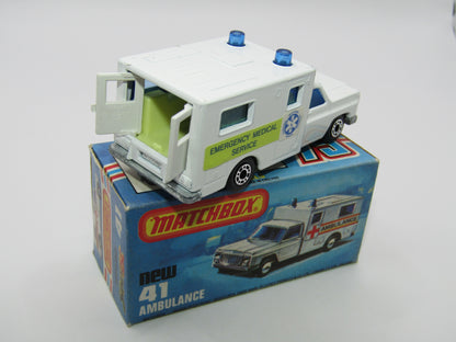 Matchbox Superfast No 41C Ambulance  - EMS YELLOW Interior