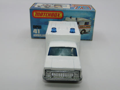 Matchbox Superfast No 41C Ambulance  - EMS YELLOW Interior