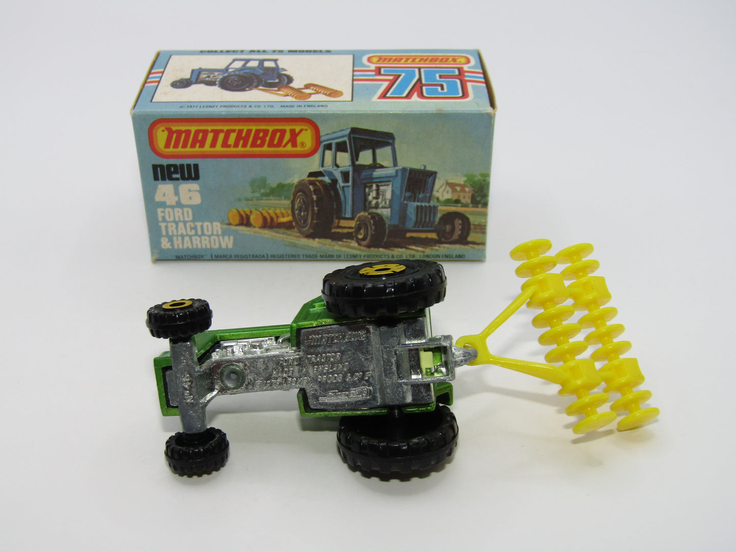 Matchbox Superfast 46C Ford Tractor Metallic Green FORD on Front
