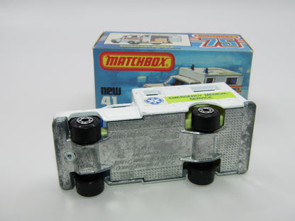 Matchbox Superfast No 41C Ambulance  - EMS YELLOW Interior