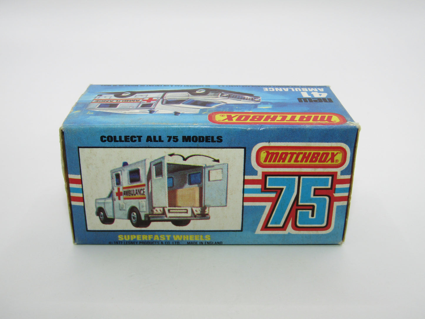 Matchbox Superfast No 41C Ambulance  - EMS YELLOW Interior