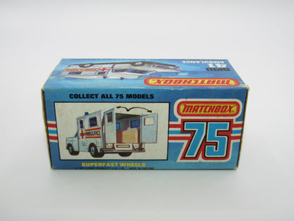 Matchbox Superfast No 41C Ambulance  - EMS YELLOW Interior