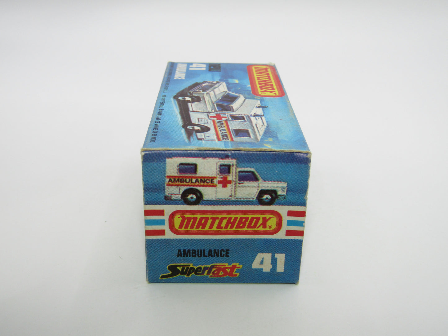 Matchbox Superfast No 41C Ambulance  - EMS YELLOW Interior