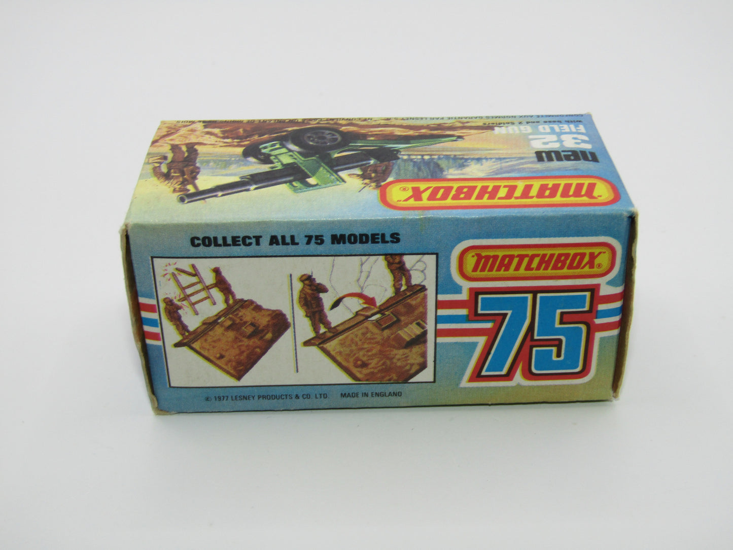 Matchbox Superfast 32C Field Gun Olive Green 5 Arch Wheels