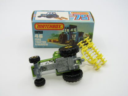 Matchbox Superfast 46C Ford Tractor Metallic LIME GREEN FORD on Front