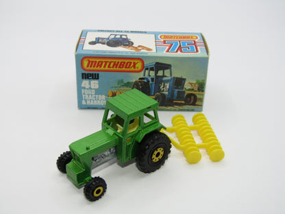 Matchbox Superfast 46C Ford Tractor Metallic Green Yellow Hubs