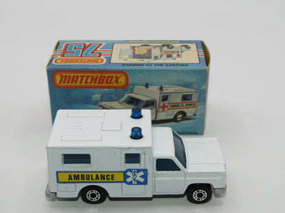 Matchbox Superfast No 41C Ambulance - SILVER BASE Ambulance Labels