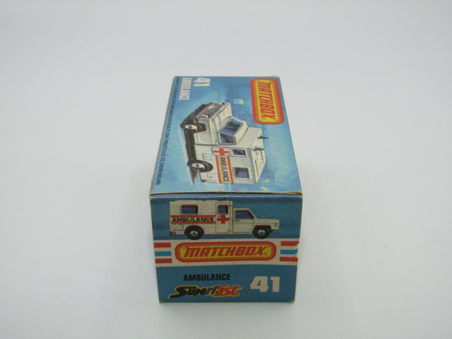 Matchbox Superfast No 41C Ambulance - SILVER BASE Ambulance Labels