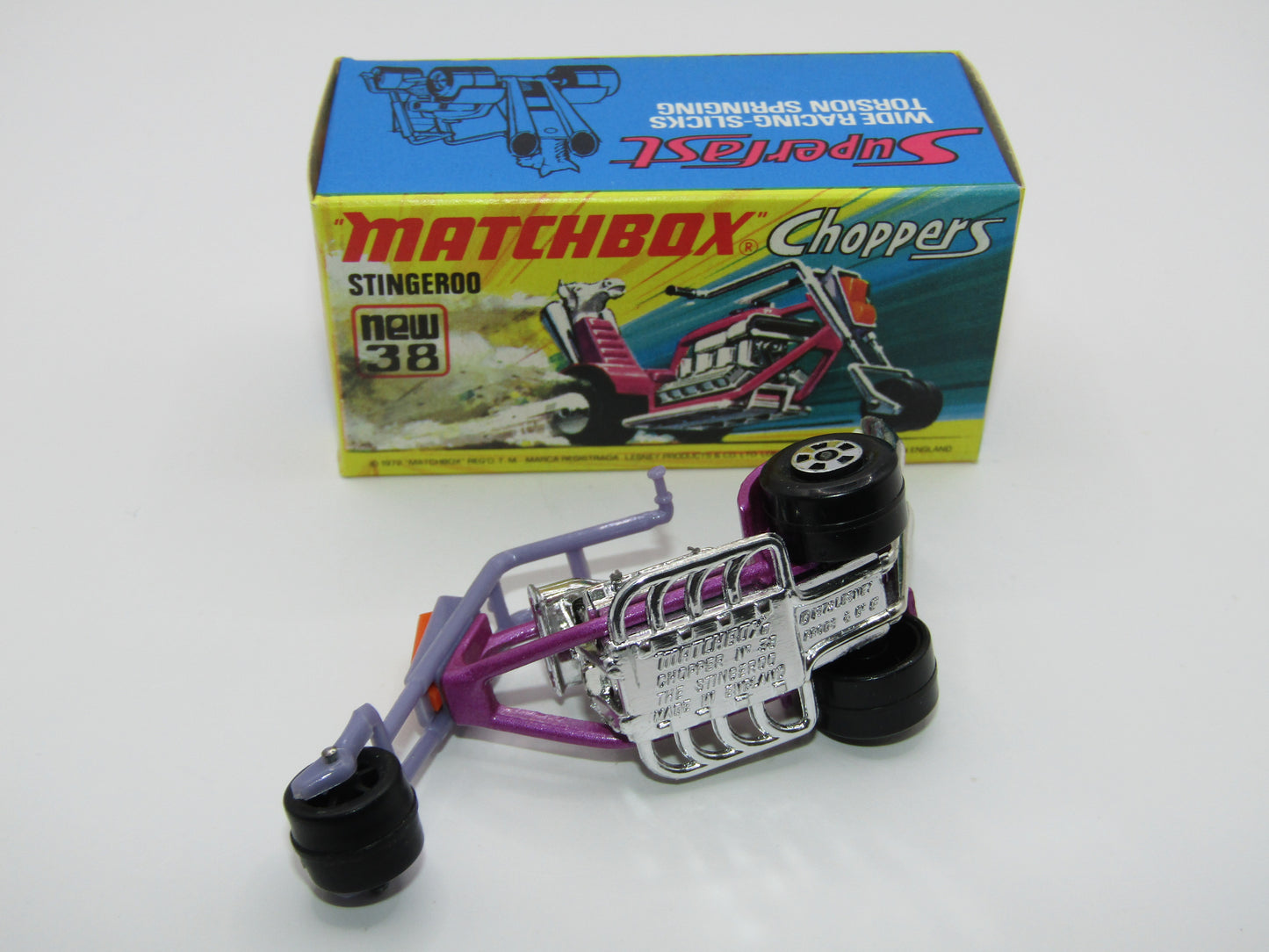 Matchbox Superfast 38B Stingeroo LIGHT Purple Handlebars
