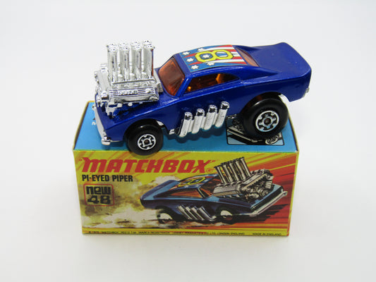 Matchbox Superfast 48B Pi-Eyed Piper Glossy Metallic Blue