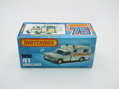 Matchbox Superfast No 41C Ambulance - NO LABELS Applied
