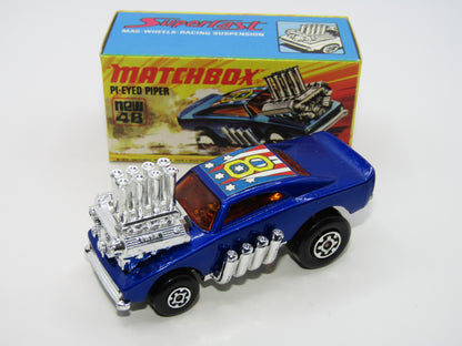 Matchbox Superfast 48B Pi-Eyed Piper Glossy Metallic Blue