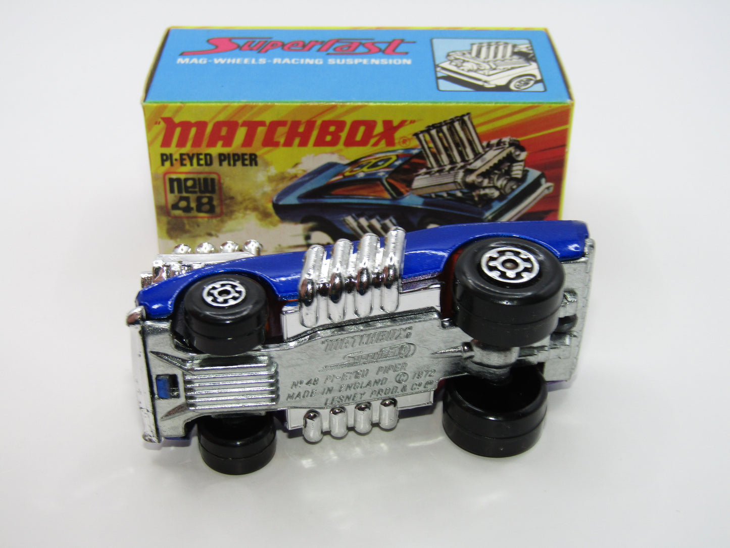 Matchbox Superfast 48B Pi-Eyed Piper Glossy Metallic Blue