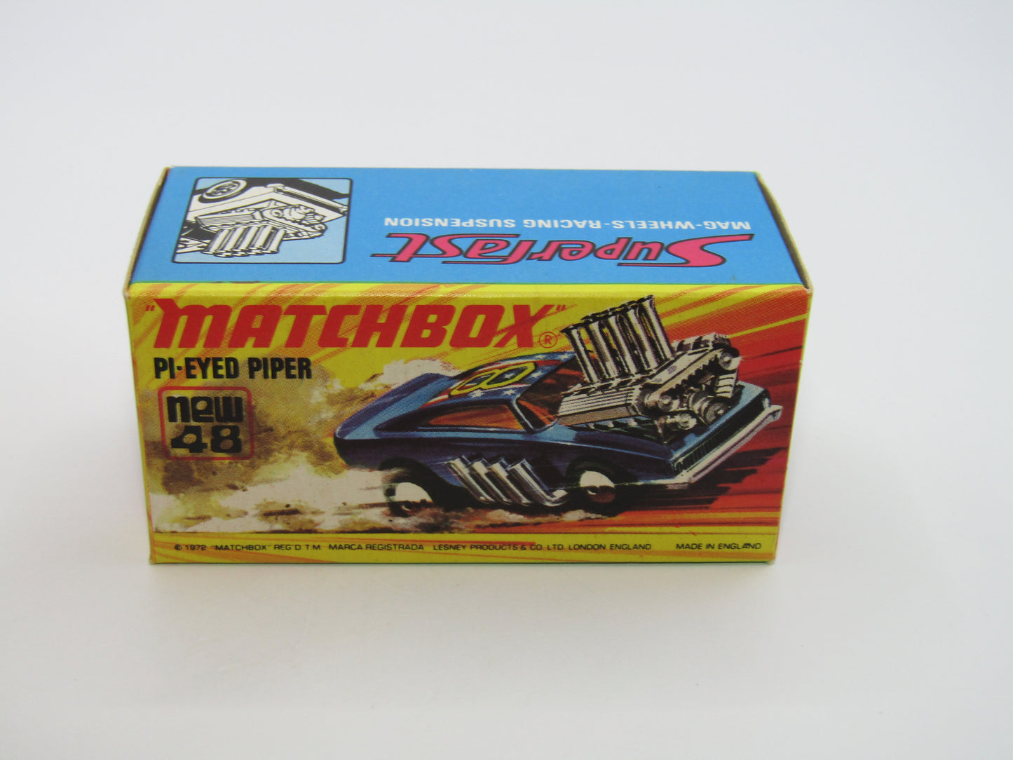 Matchbox Superfast 48B Pi-Eyed Piper Glossy Metallic Blue