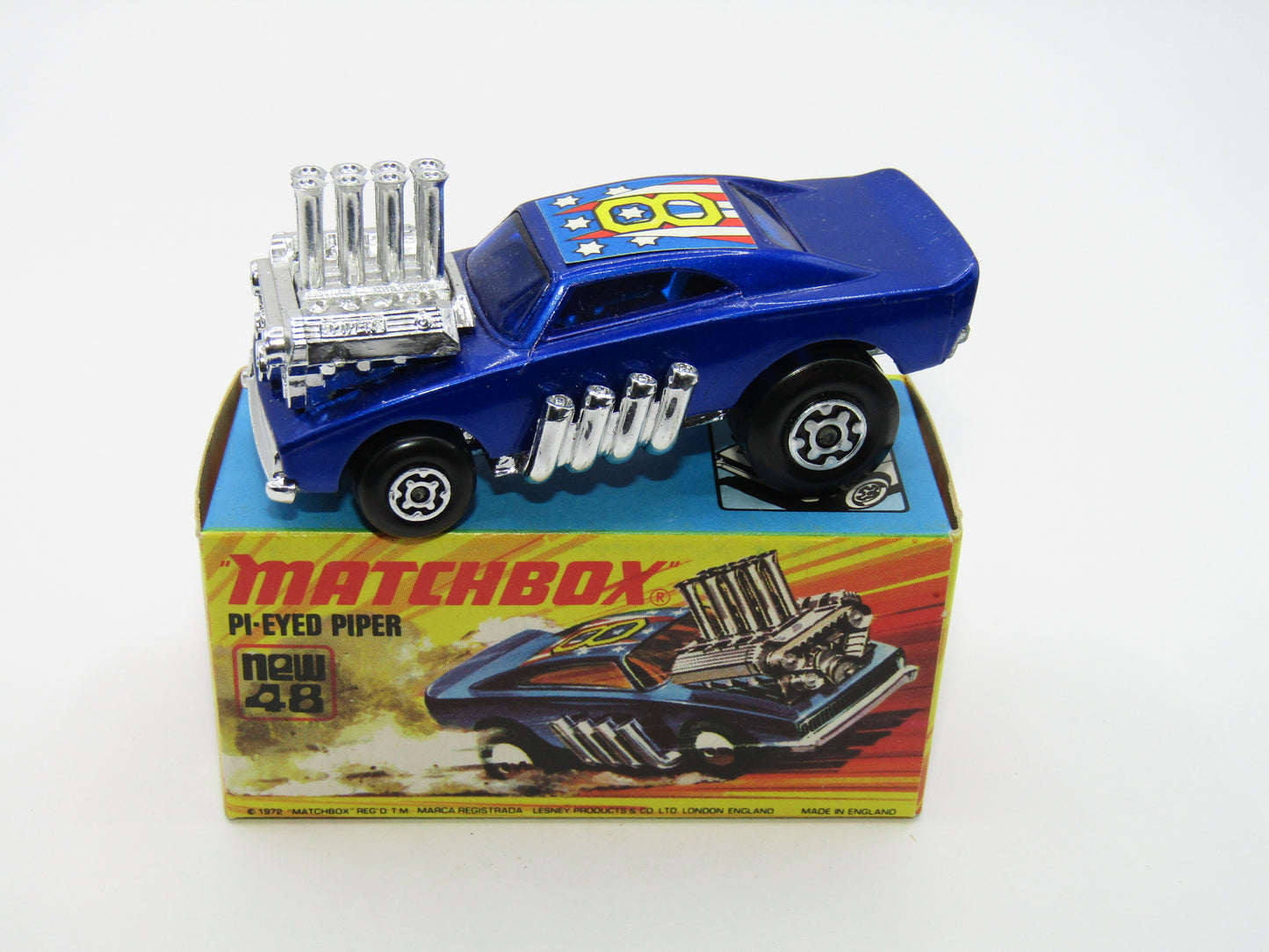 Matchbox Superfast 48B Pi-Eyed Piper BLUE Windows