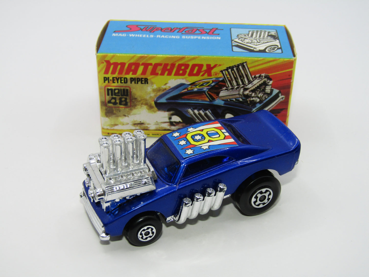 Matchbox Superfast 48B Pi-Eyed Piper BLUE Windows