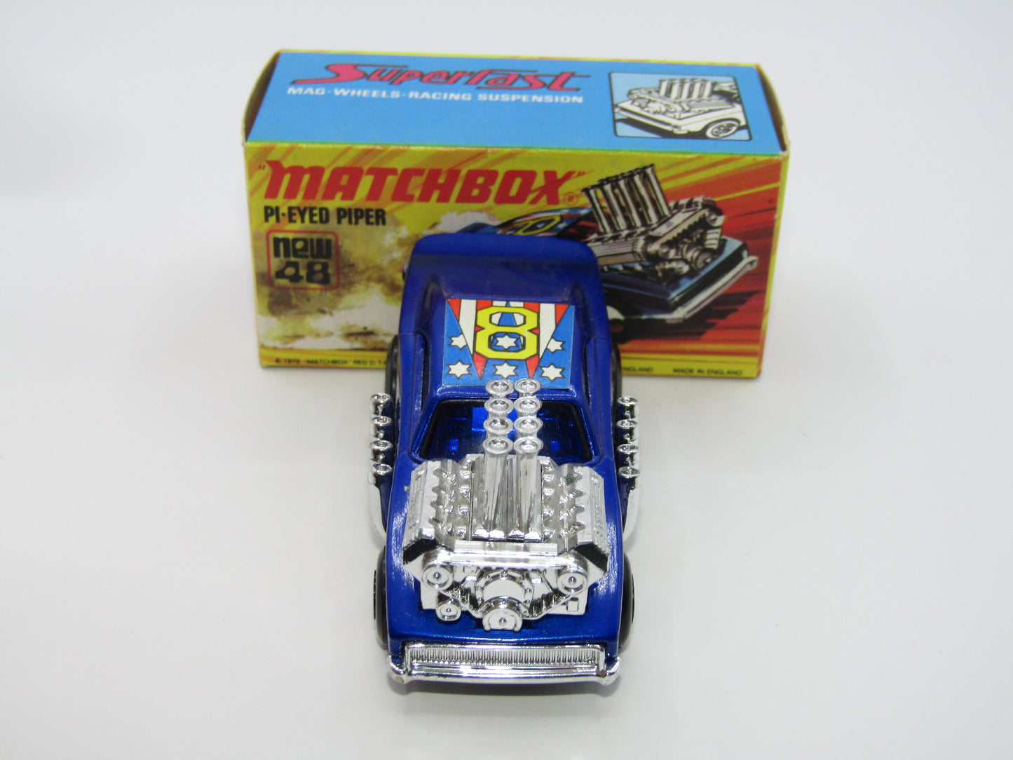 Matchbox Superfast 48B Pi-Eyed Piper BLUE Windows