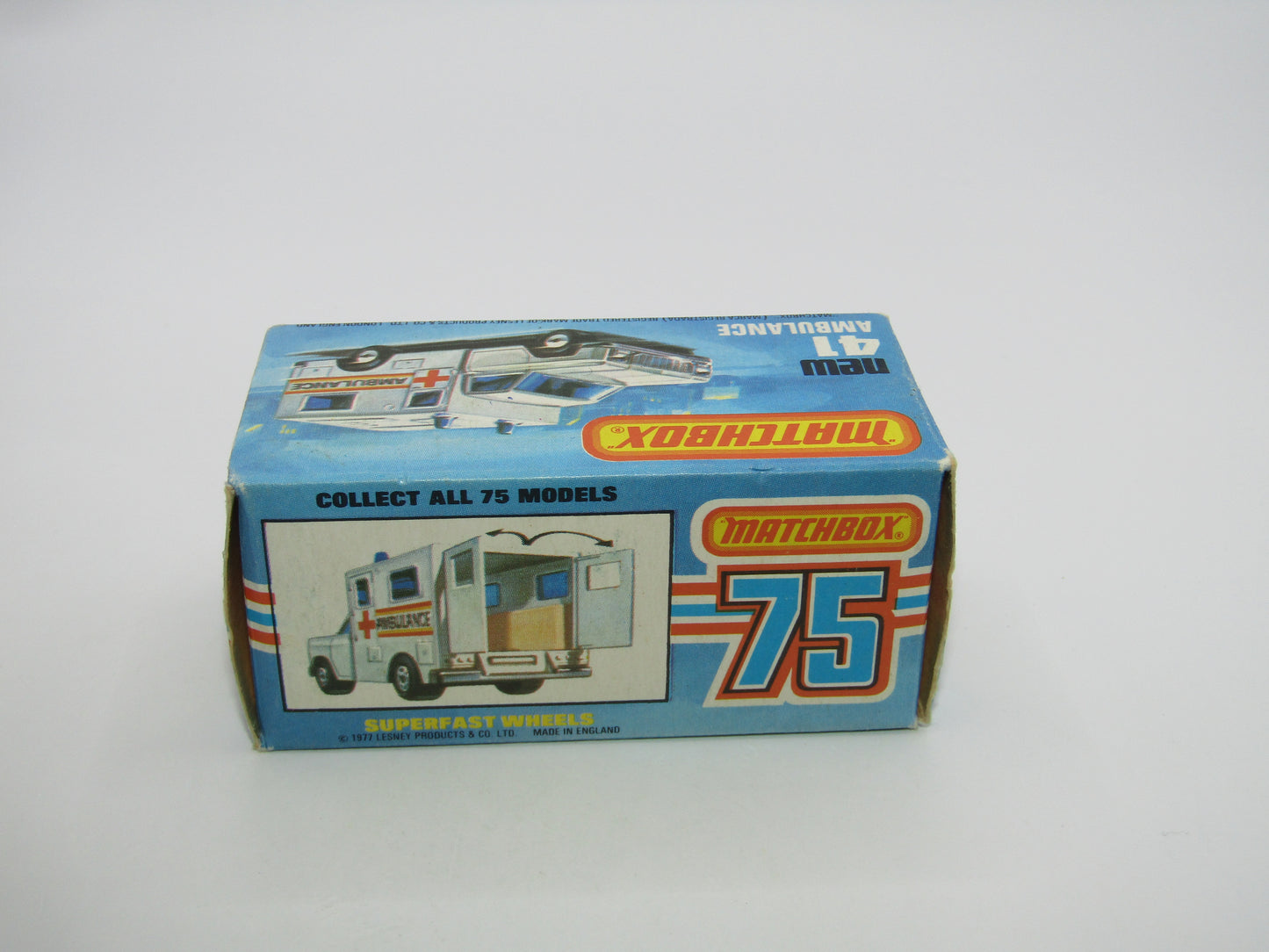 Matchbox Superfast No 41C Ambulance Silver - Paris Dakar WHITE DOORS