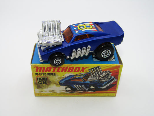 Matchbox Superfast 48B Pi-Eyed Piper MATT Metallic DARK BLUE
