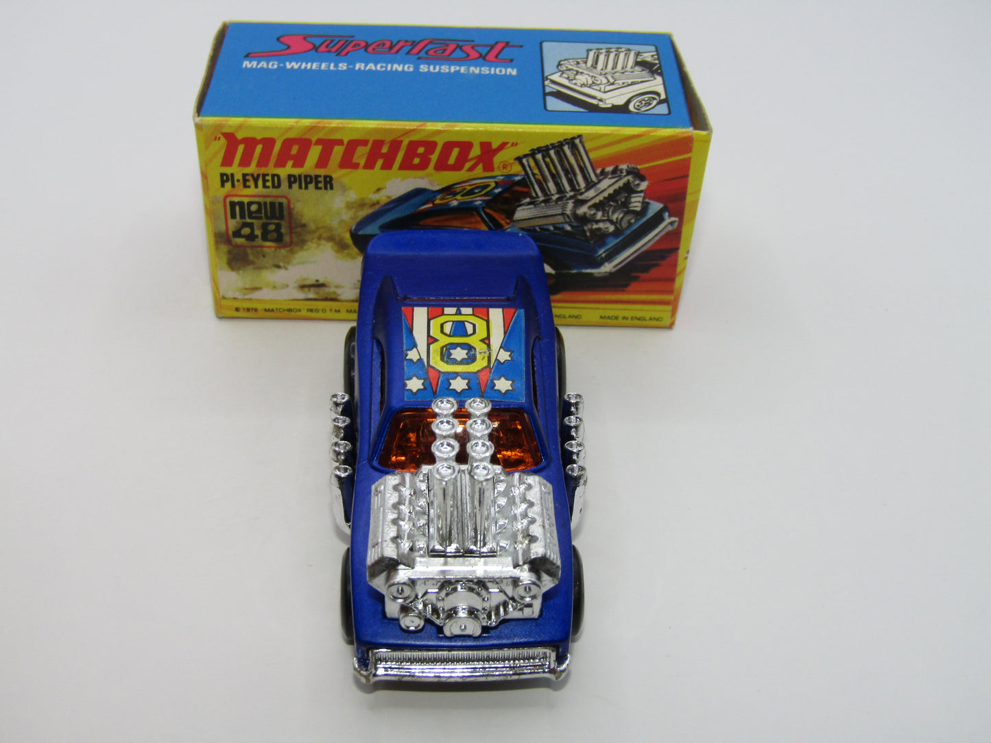 Matchbox Superfast 48B Pi-Eyed Piper MATT Metallic DARK BLUE