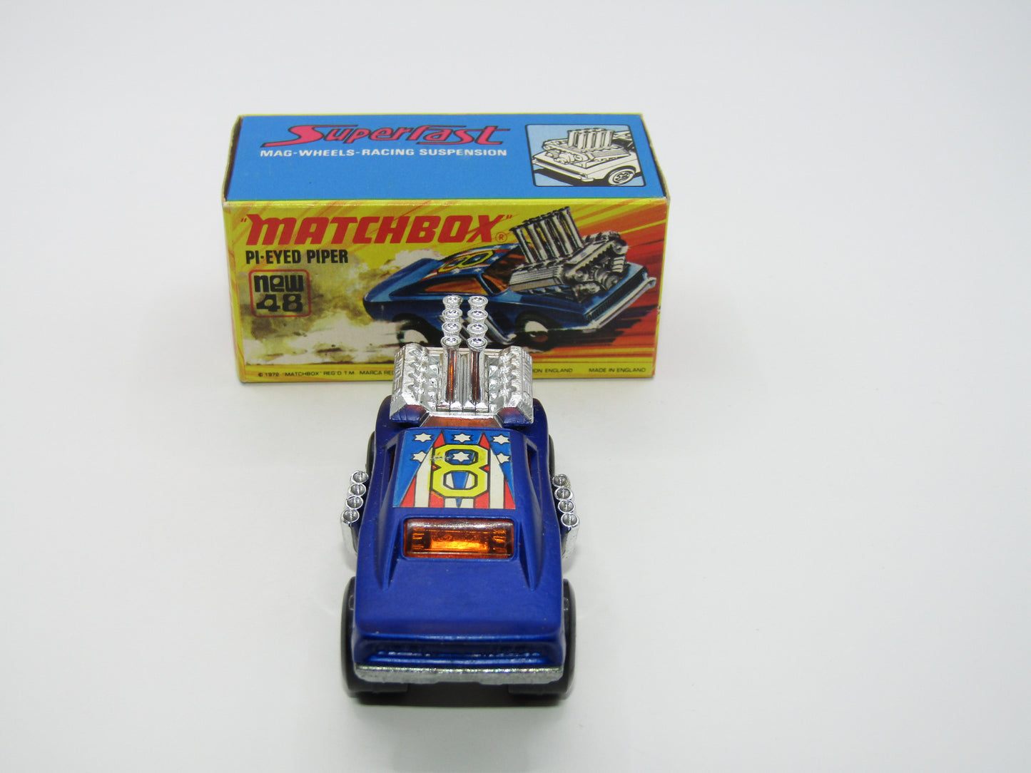 Matchbox Superfast 48B Pi-Eyed Piper MATT Metallic DARK BLUE