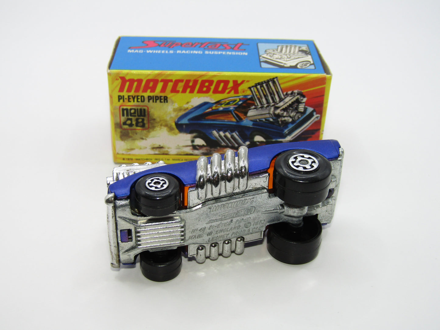 Matchbox Superfast 48B Pi-Eyed Piper MATT Metallic DARK BLUE