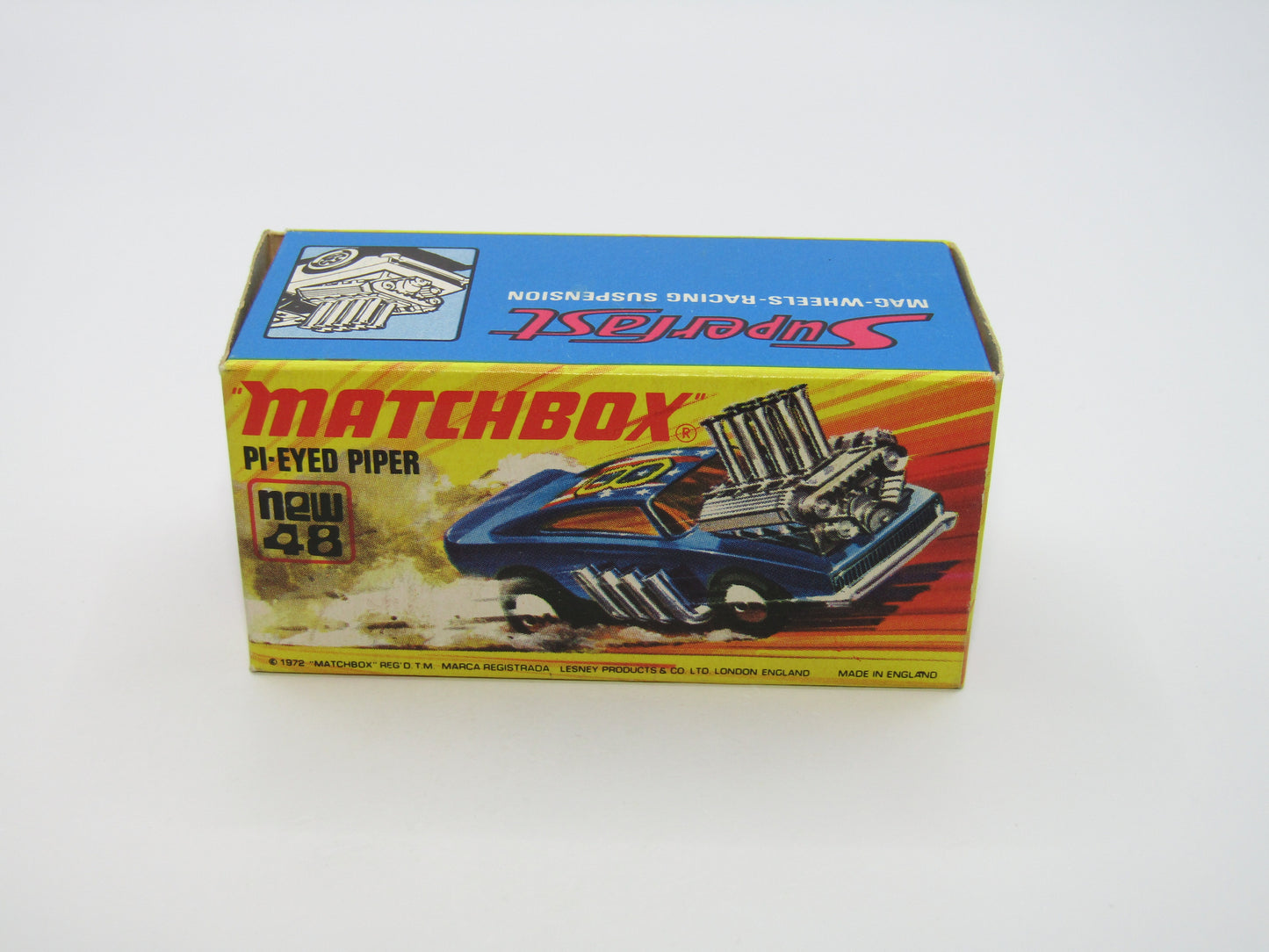 Matchbox Superfast 48B Pi-Eyed Piper MATT Metallic DARK BLUE