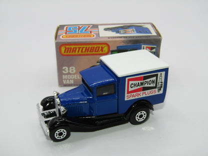 Matchbox Superfast 38E Model A Van CLEAR Windows