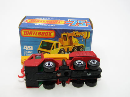 Matchbox Superfast 49C Crane Truck DARK RED Green Windows