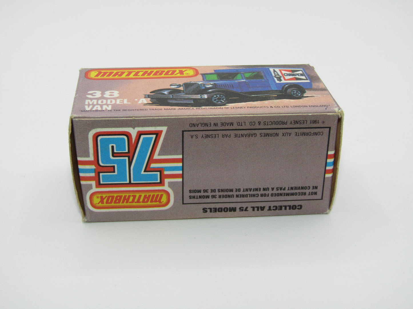 Matchbox Superfast 38E Model A Van CLEAR Windows