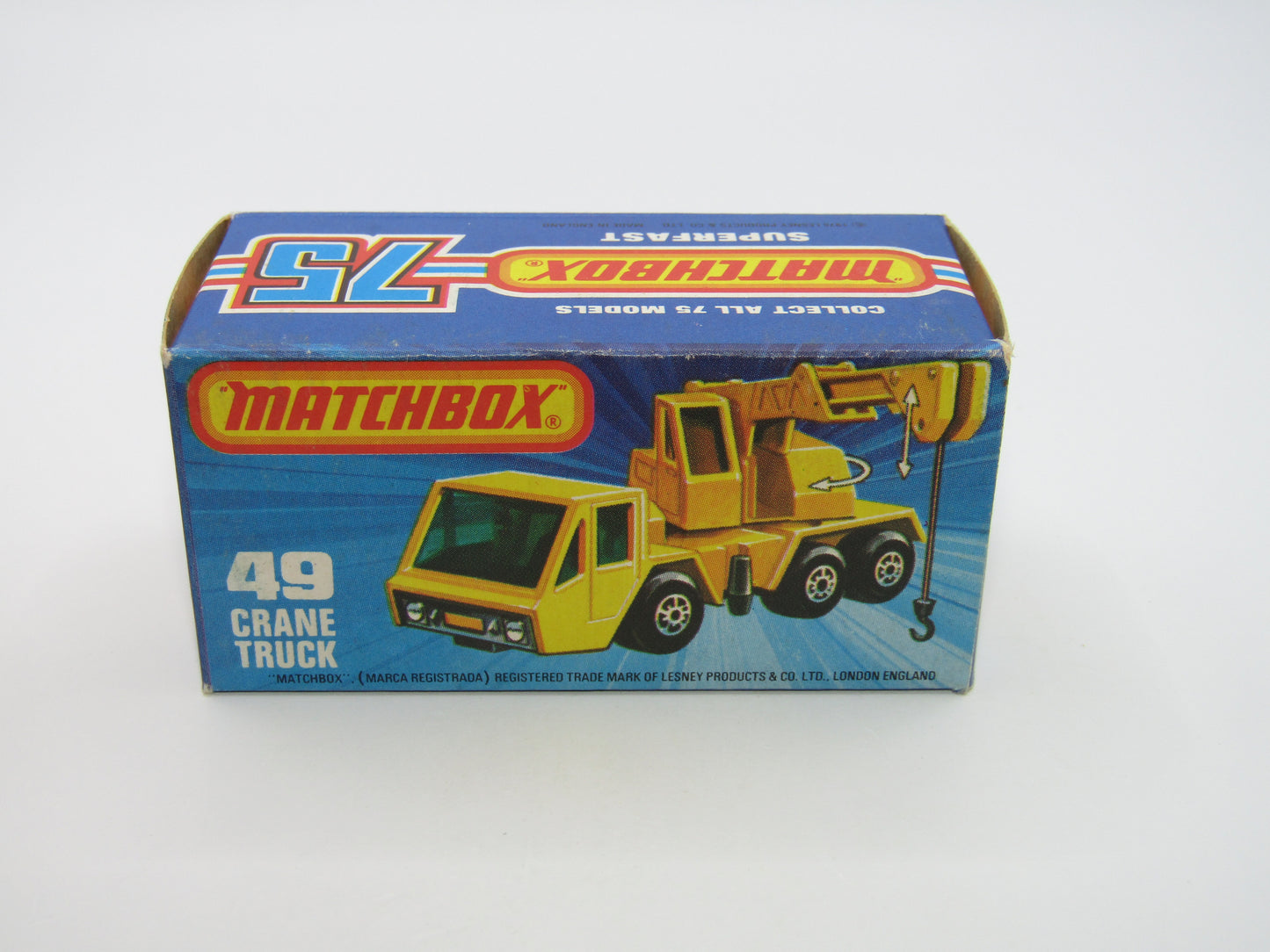 Matchbox Superfast 49C Crane Truck DARK RED Green Windows