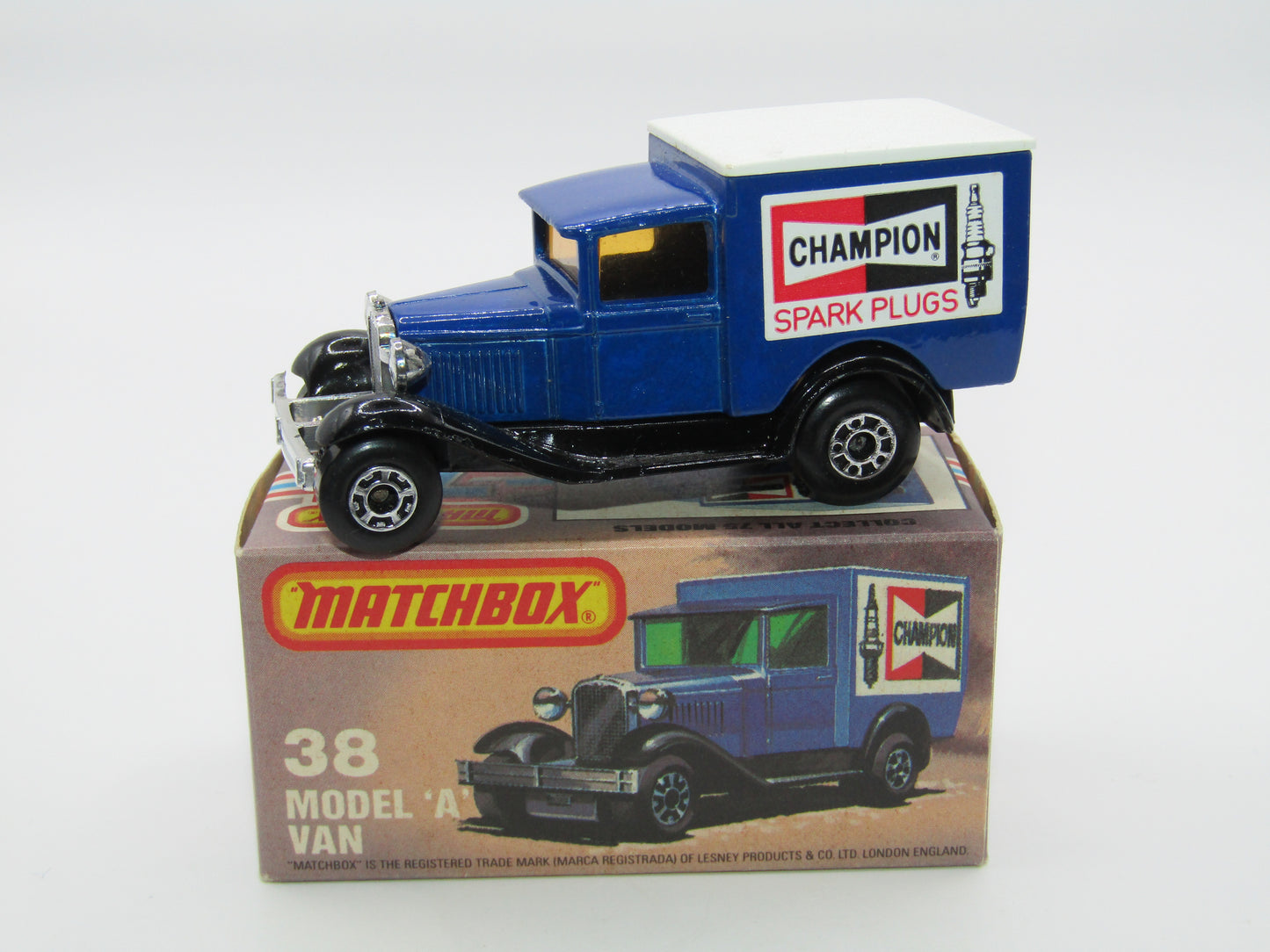 Matchbox Superfast 38E Model A Van LIGHT AMBER Windows