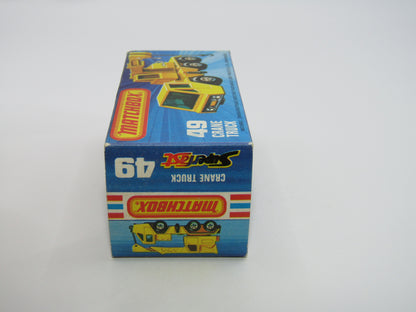 Matchbox Superfast 49C Crane Truck DARK RED Green Windows