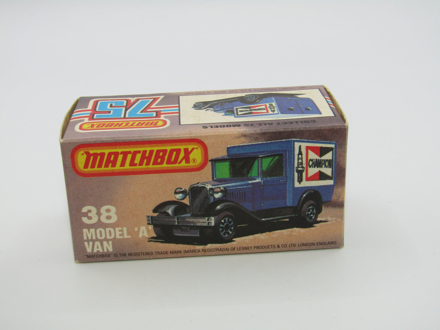 Matchbox Superfast 38E Model A Van LIGHT AMBER Windows