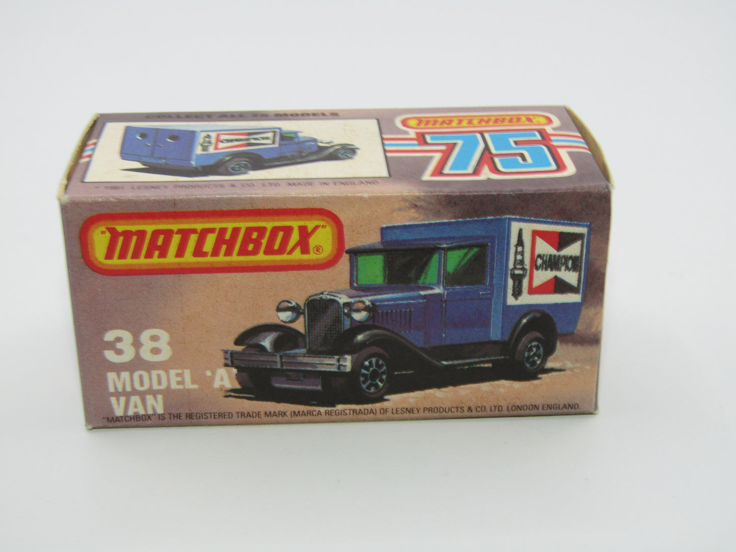 Matchbox Superfast 38E Model A Van LIGHT AMBER Windows