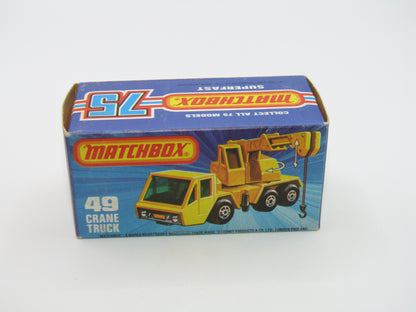 Matchbox Superfast 49C Crane Truck LIGHT RED CLEAR Windows