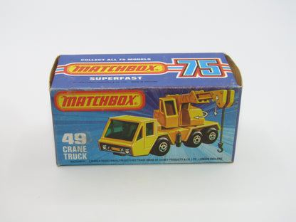 Matchbox Superfast 49C Crane Truck LIGHT RED CLEAR Windows