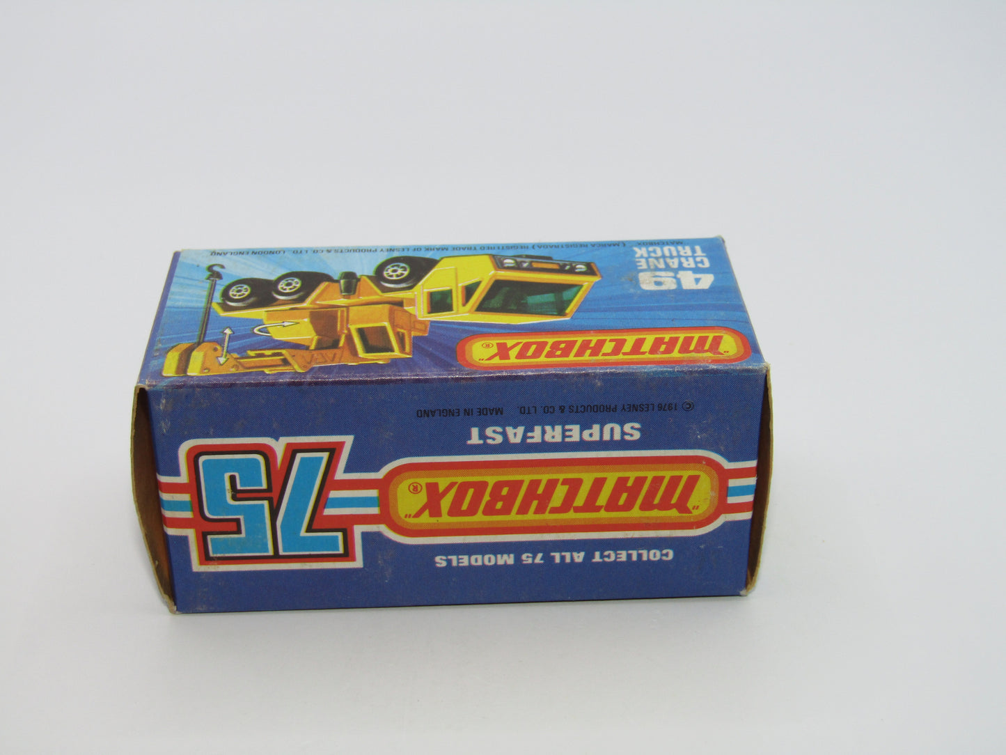 Matchbox Superfast 49C Crane Truck LIGHT RED CLEAR Windows