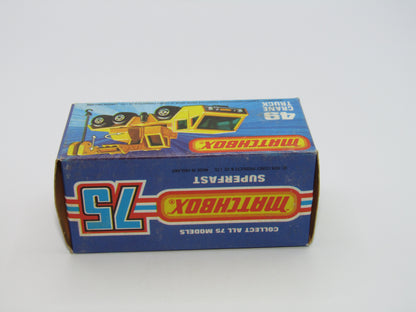 Matchbox Superfast 49C Crane Truck LIGHT RED CLEAR Windows