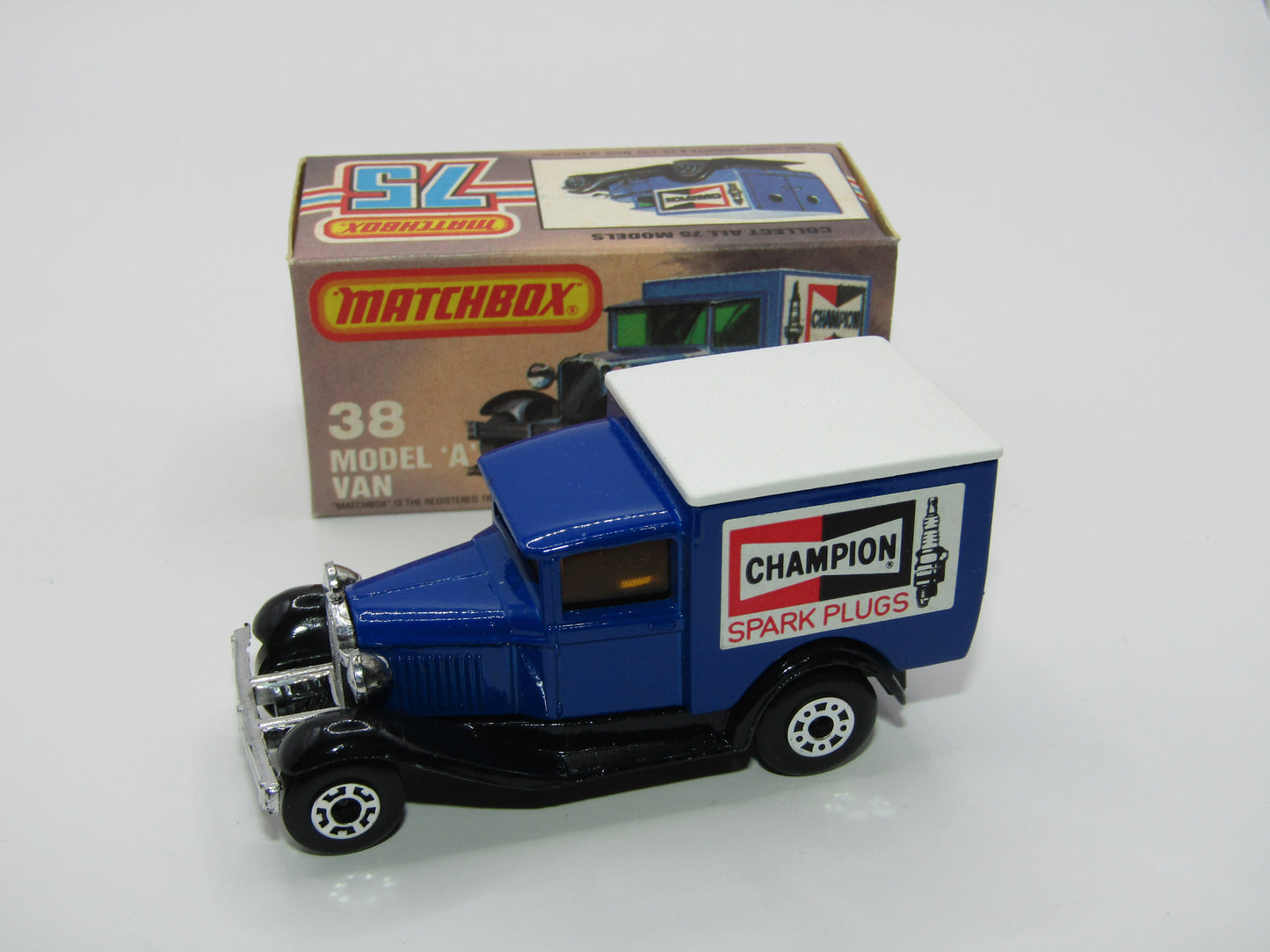 Matchbox Superfast 38E Model A Van Dark Amber Windows