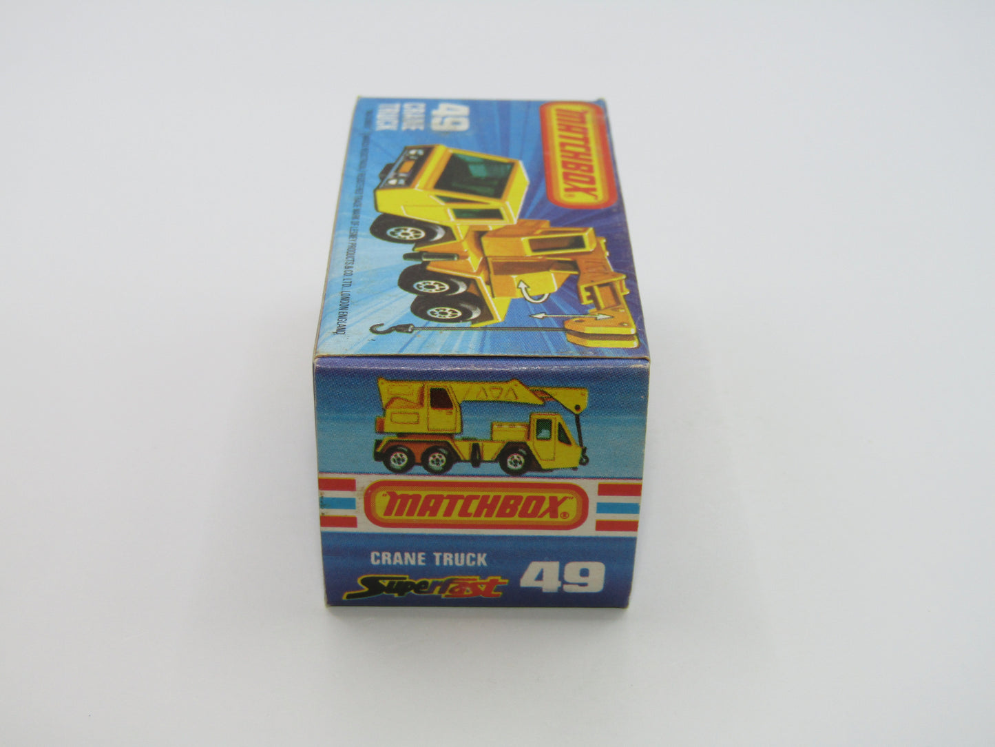 Matchbox Superfast 49C Crane Truck LIGHT RED CLEAR Windows