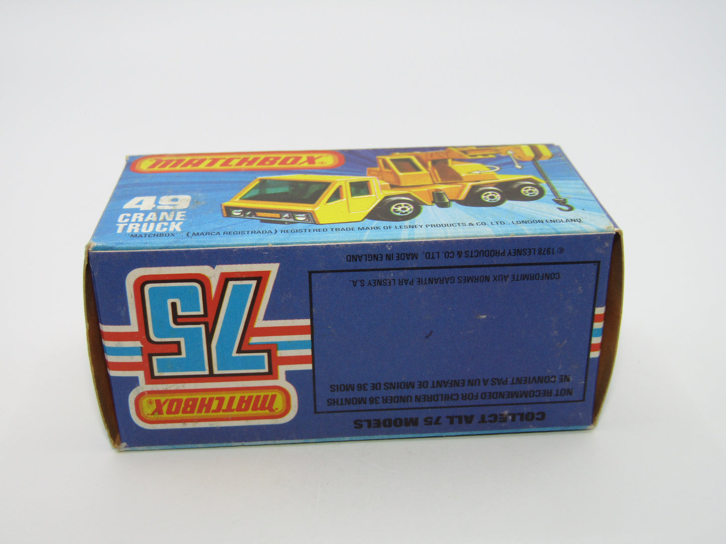 Matchbox Superfast 49C Crane Truck LIGHT RED CLEAR Windows