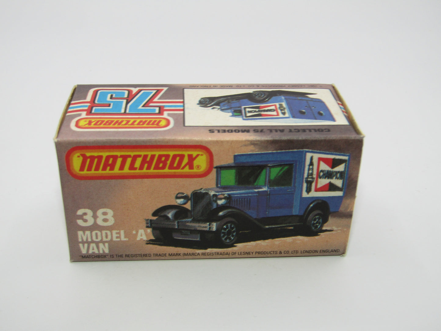 Matchbox Superfast 38E Model A Van Dark Amber Windows