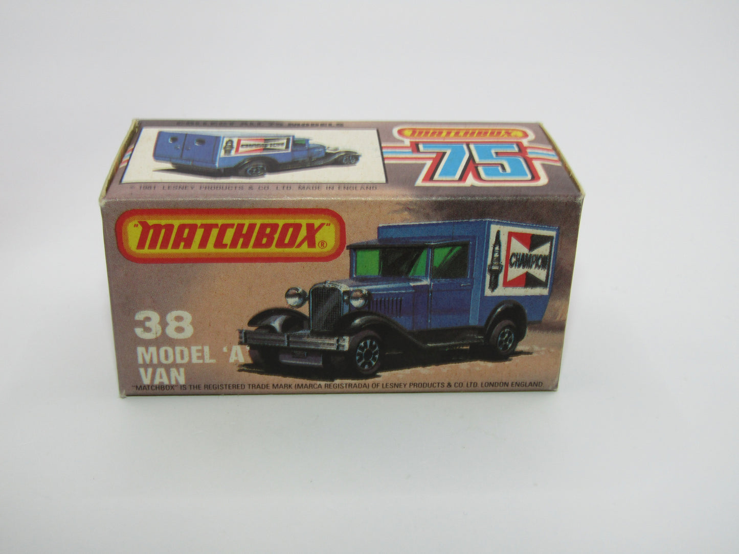 Matchbox Superfast 38E Model A Van Dark Amber Windows