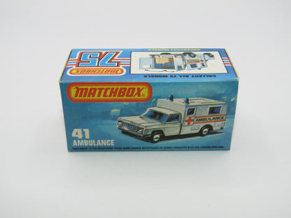 Matchbox Superfast No 41C Ambulance SMALL Ambulance Labels